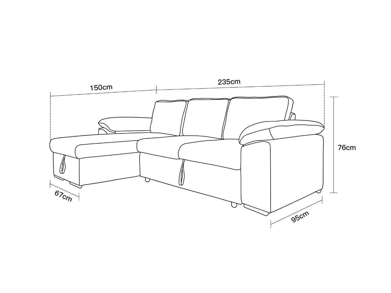 SERENE - Three - Seaters , Luxury Full-Out Sofa Bed with Storage