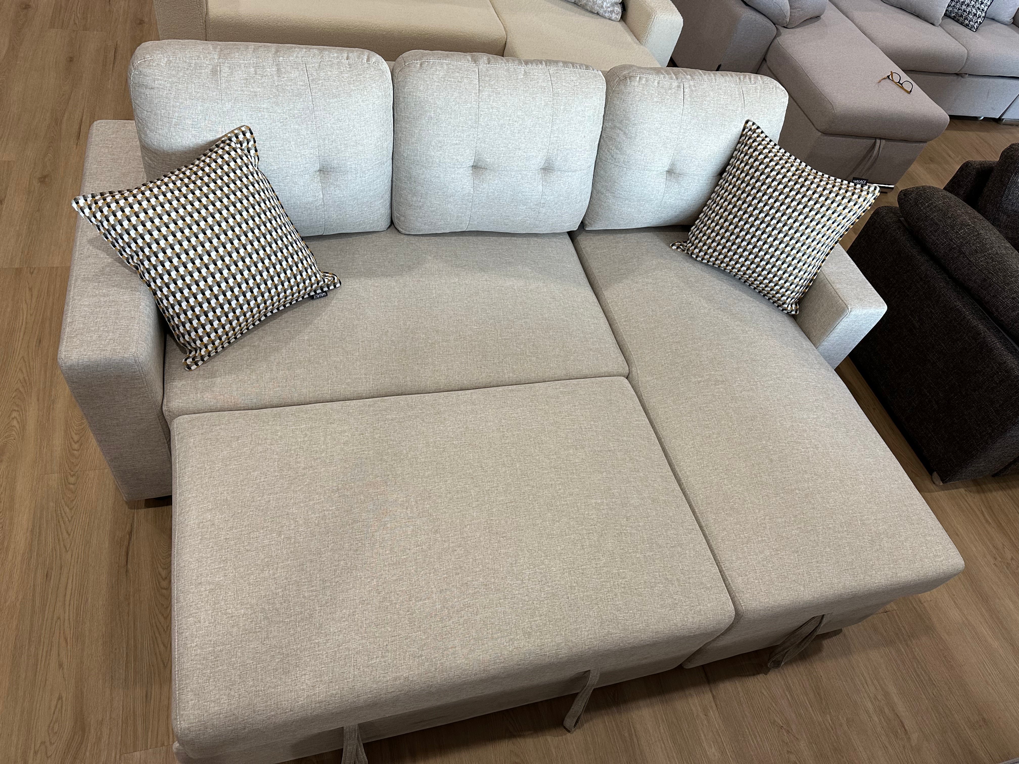 SORRENTO Three-Seater Sofa Bed w/ Reversible Chaise