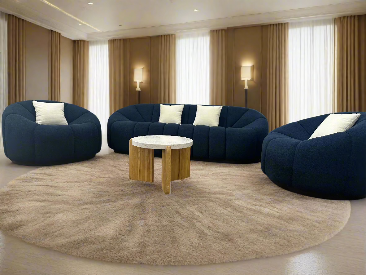 LILA Three-Seater Boucle Sofa Set w/ Two Seats