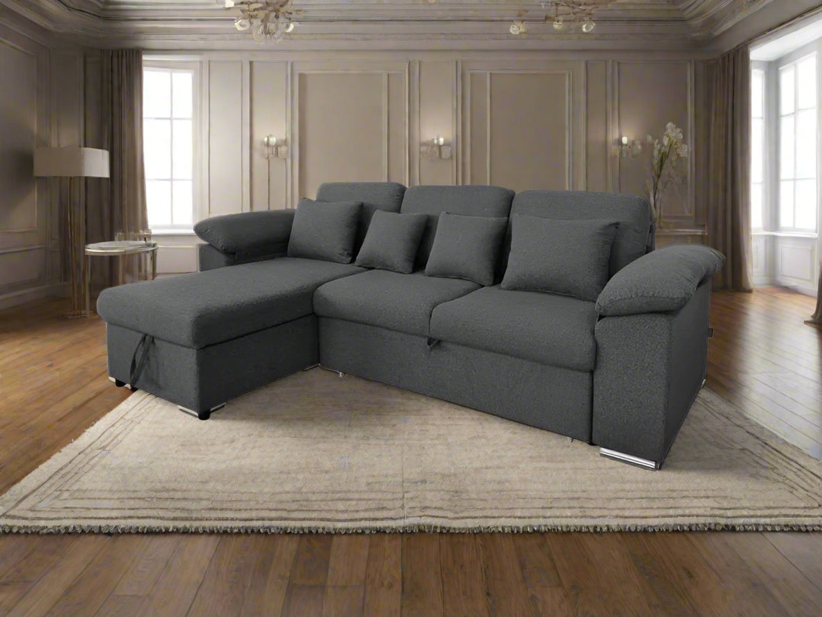 SERENE -  Three - Seaters , Luxury Full-Out Sofa Bed with Storage