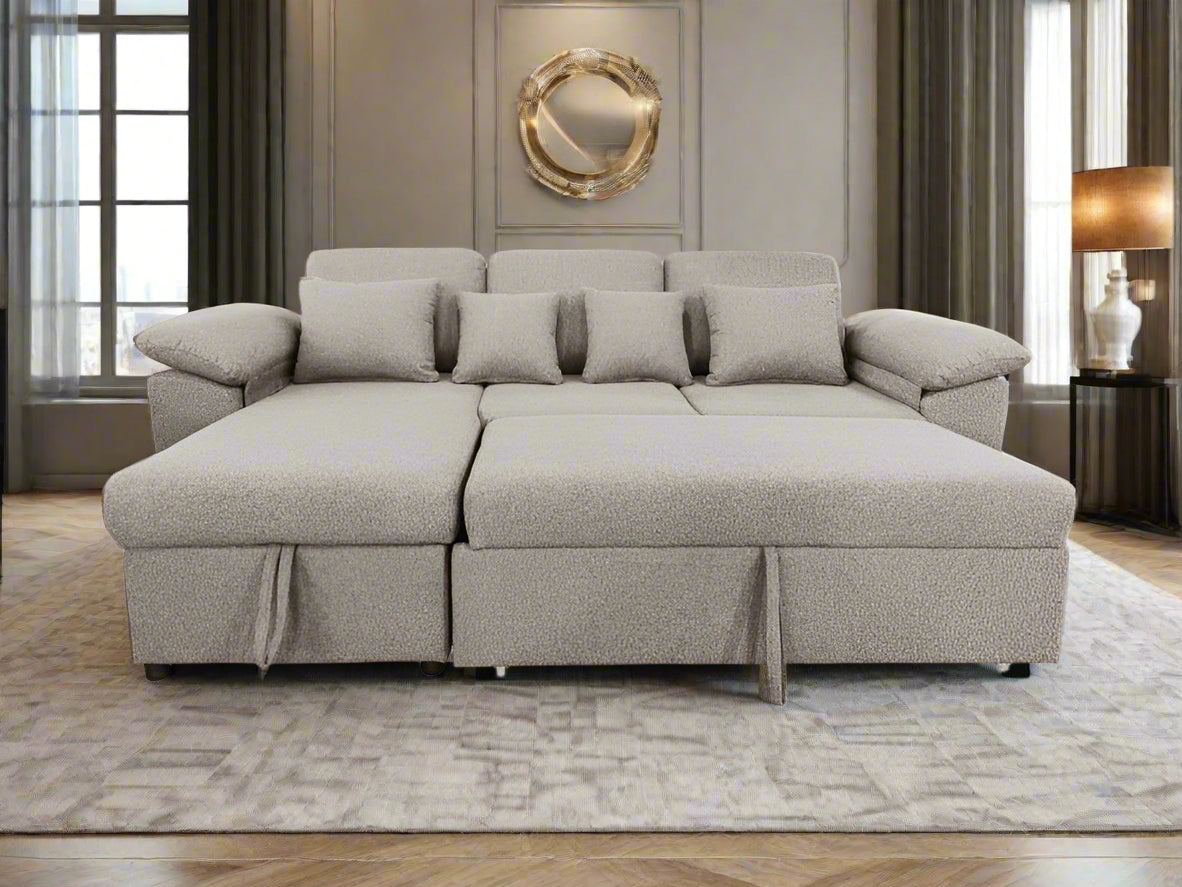 SERENE -  Three - Seaters , Luxury Full-Out Sofa Bed with Storage