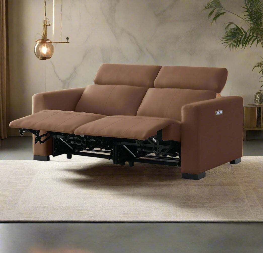 Luisa Leather Recliner Two Seater Sofa